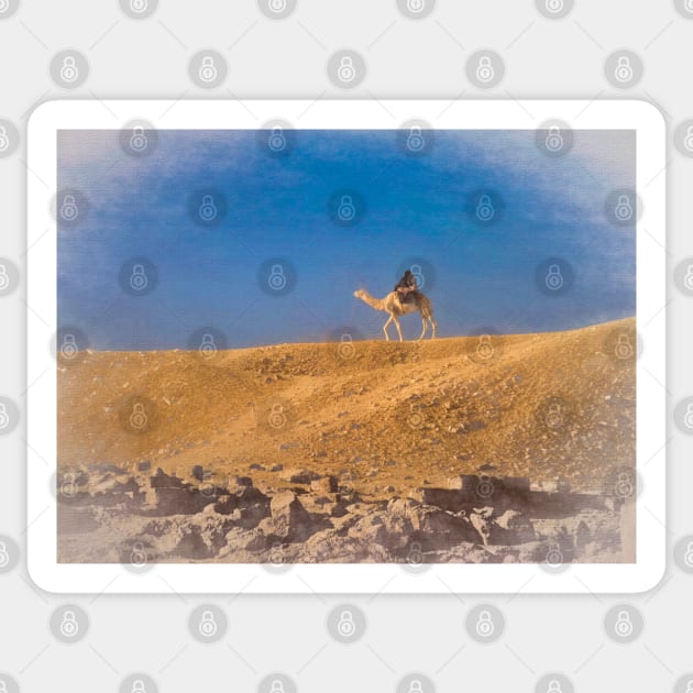 Lone Rider in the Sahara Sands Sticker by IanWL